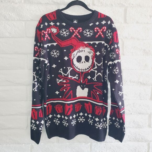 DISNEY Other - The Nightmare Before Christmas Ugly Holiday Sweater Men's Big Knit Pullover SZ L